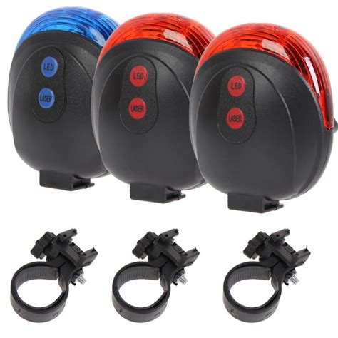 Bike Cycling Lights 5 LED 2 Lasers 3 Modes Bike Taillight Waterproof