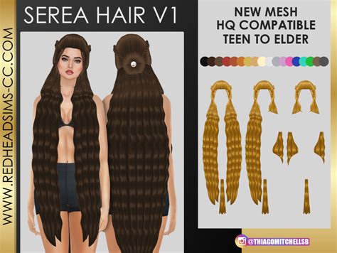 Serea Hair New Mesh Compatible With Hq Mod Sims Sims 4 Sims Cc