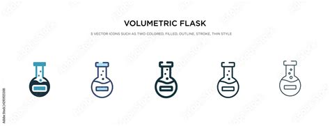 Volumetric Flask Icon In Different Style Vector Illustration Two