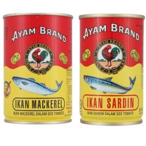 Ayam Brand Mackerel Sardines In Tomato Sauce 155g 230g 300g