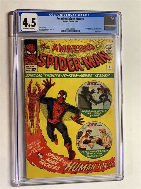 Amazing Spider Man Cgc Ow W Pages Marvel Silver Age Comic Books