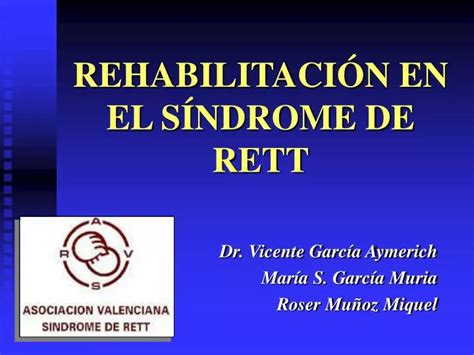 Ppt Rehabilitaci N En El S Ndrome De Rett Powerpoint Presentation