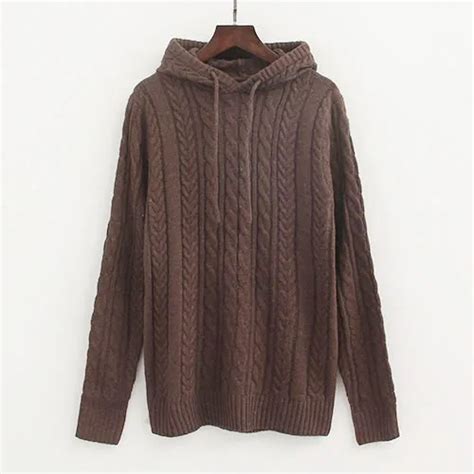 Buy Knitted Womens Hooded Sweater For Women Jumper