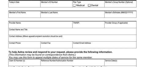 Aetna Appeal Form ≡ Fill Out Printable Pdf Forms Online