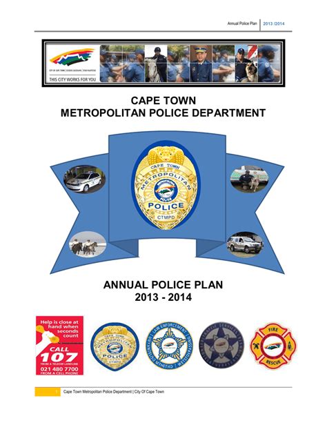 Cape Town Metropolitan Police Department Annual Police Plan