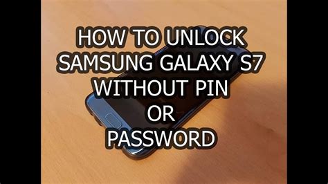 How To Unlock Samsung Galaxy S Without Pin Or Password Youtube