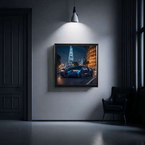 Bugatti Chiron Blue Bugatti Wall Art Bugatti Chiron Poster Etsy