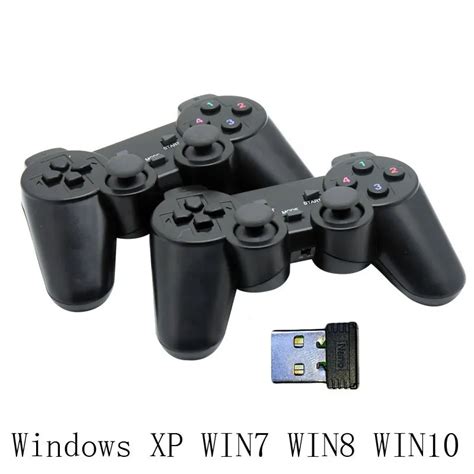 2.4Ghz wireless computer game controller PC gamepad with dual vibration ...