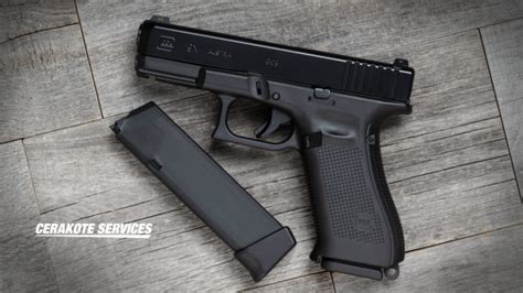 Glock 19X Black Gen 5 Pistol Black Slide Cerakote Services