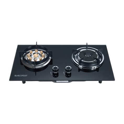 Electrova Double Burner Tempered Glass Gas Stove Built In Table Top Electrova My