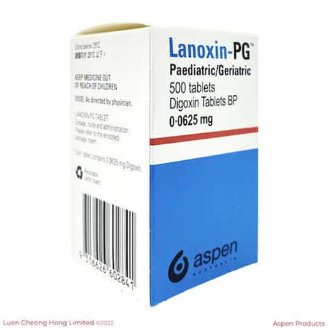 Aspen Pharmacare Lanoxin Pg Mcg Digoxin Tab Lch Pharma