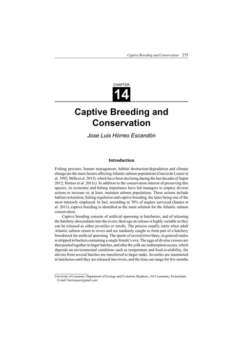 (PDF) Captive Breeding and Conservation