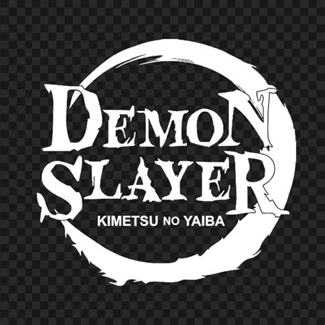 Demon Slayer Kimetsu No Yaiba White Logo Image PNG Citypng