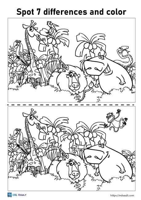 Pin On Spot The Different Coloring Page