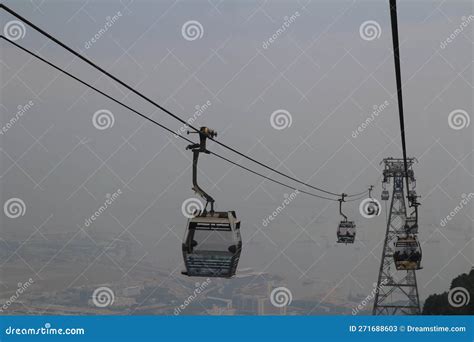 28 Sept 2013 Ngong Ping 360 Aerial Cable Cars Or Sky Tram Editorial