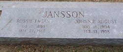 Johnnie August Jansson M Morial Find A Grave