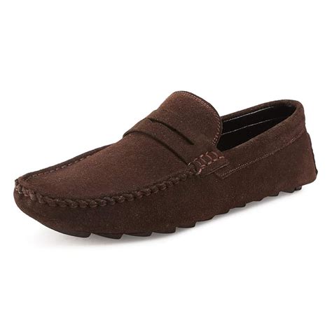 Buy Louis Stitch Men S Brunette Brown Demesure Unerobe Italian Suede