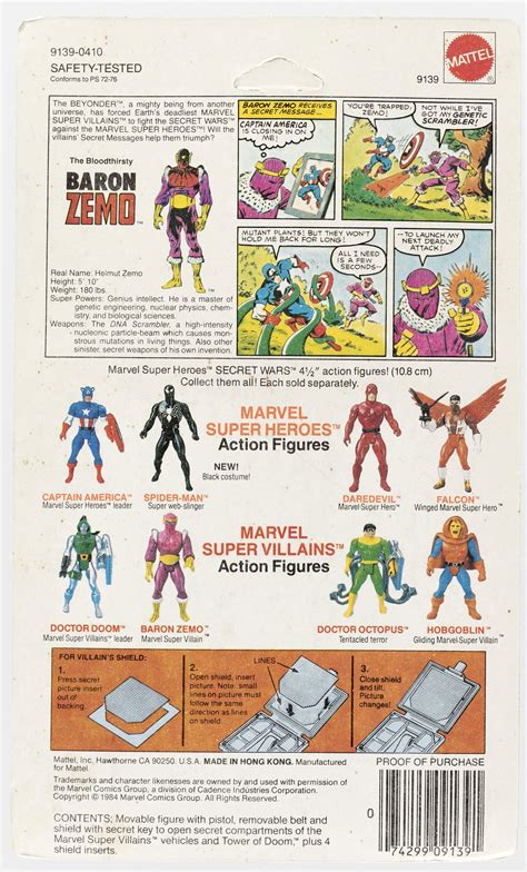 Hake's - MARVEL SECRET WARS BARON ZEMO CARDED ACTION FIGURE.