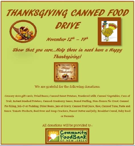 Thanksgiving Canned Food Drive 1112 1119 Donate Now If You Can