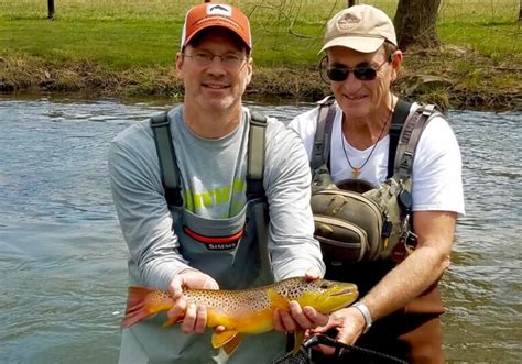 Spruce Creek Pa Guided Fly Fishing Trip Frankenfly Visitors Trout Haven