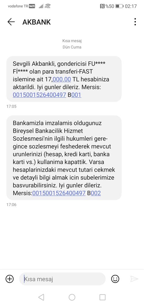 Akbank Hesaba Ve Karta Gelen Bloke Ikayetvar