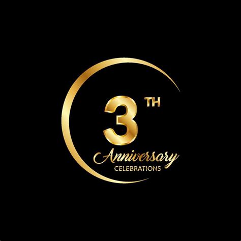 Years Anniversary Anniversary Template Design Concept With Golden