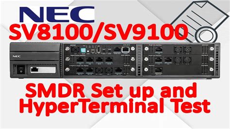 NEC SV8100 SV9100 SMDR Setup With Hyper Terminal YouTube