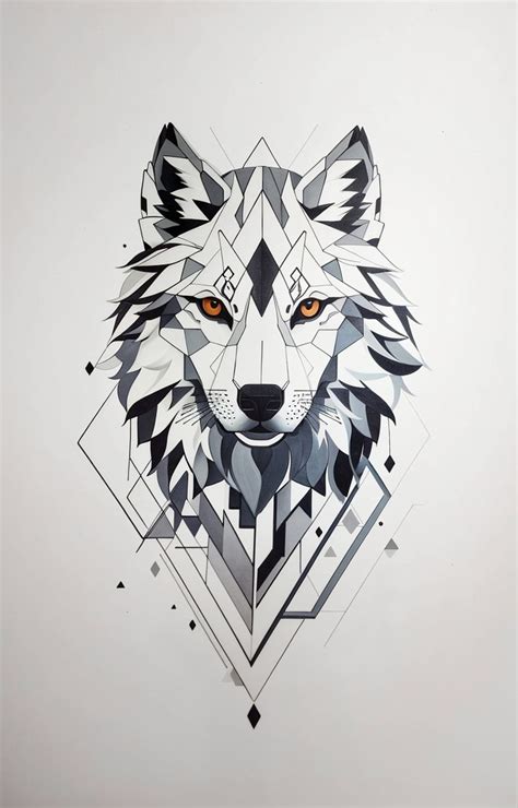 Geometric Wolf Tattoos Unveiling The Beauty Of Minimalistic Wildlife