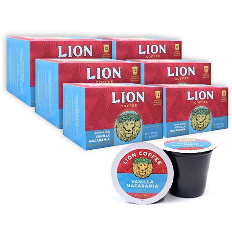 Amazon Lion Coffee Vanilla Macadamia Flavor Single Serve Coffee