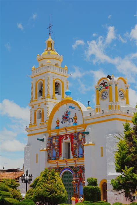 Iglesia De Santiago Apostol En Chignahuapan Cerca De Zacatlan En Puebla