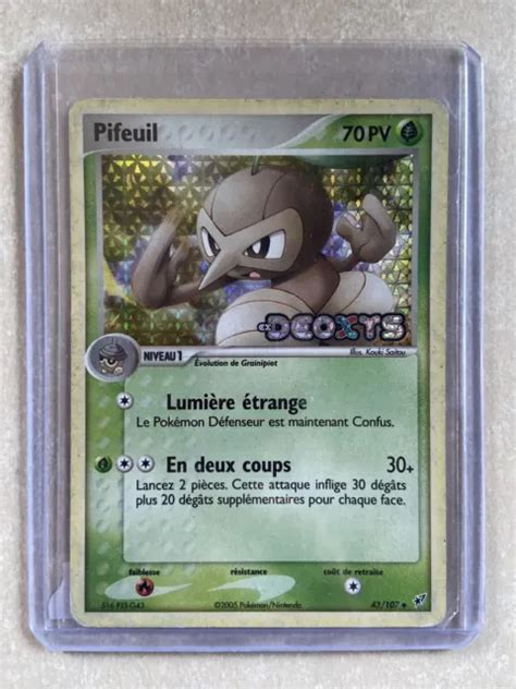 CARTE POKEMON Pifeuil 70 PV EX DEOXYS 43 107 Holo Reverse Bloc Ex