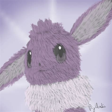 Commission Purple Eevee By Bigclaudia On Deviantart