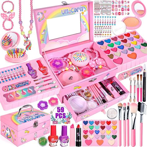 MUOIVG Trucchi Bambina Set 59 Pezzi Set Da Trucco Per Bambini