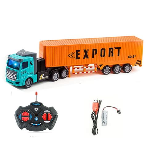 Truck Transportador Remote Control Semi Reboque Escala Carrinho