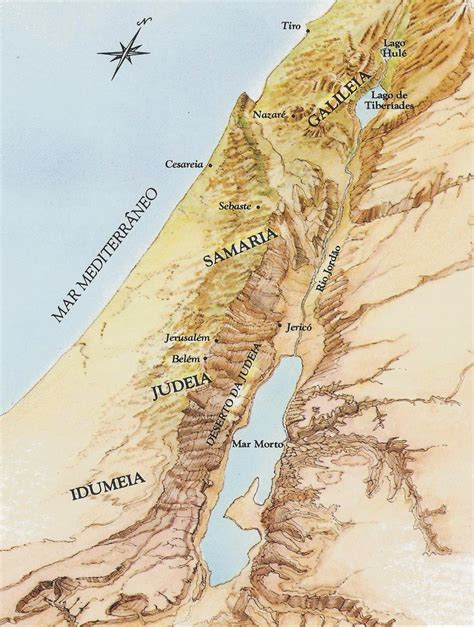 Escola Dominical Infantil Mapa A Palestina Nos Tempos De Jesus