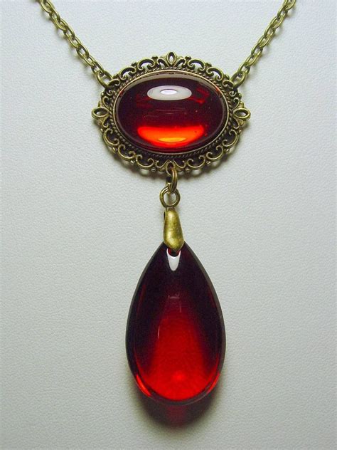 Witches Of East End 9th Life Wendys Ruby Red Crystal Necklace