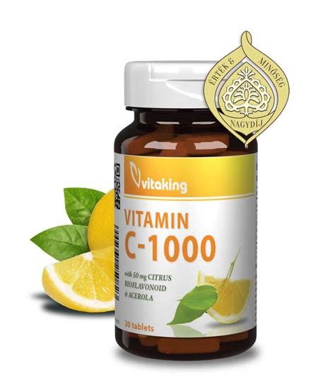 Vitaking C vitamin bioflavonoid acerola csipkebogyó 30