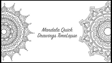 Mandala Quick Drawings 2 TimeLapse Compilation YouTube