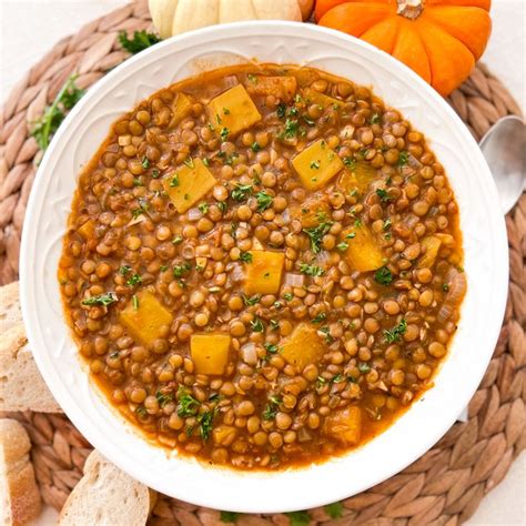 Spanish Lentil Stew With Pumpkin EASY Heart Warming Fall Recipe