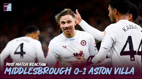 Post Match Reaction Middlesbrough Aston Villa Youtube