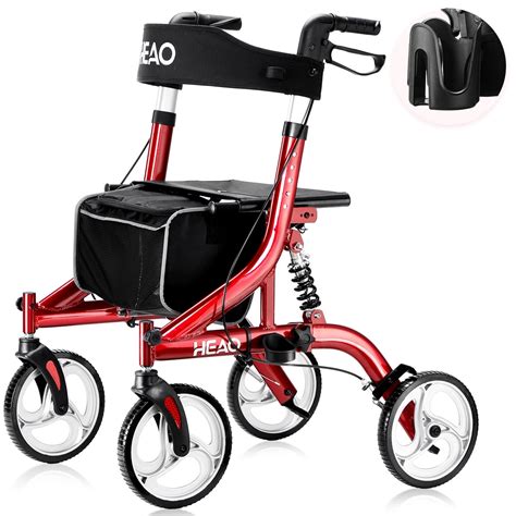 Rinkmo Rollator Walkers For Seniors Rollator Walker With Seat 8 Wheels