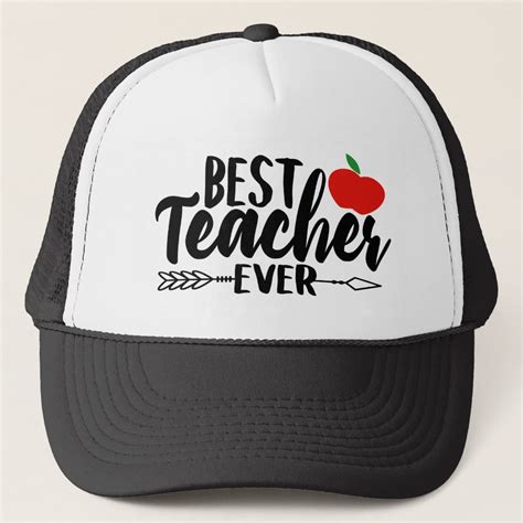 Best Teacher Ever Word Hat Zazzle In Best Teacher Ever Best