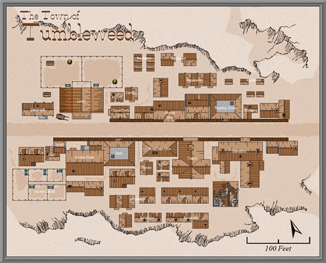 Wild West Town Map