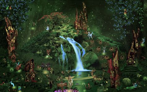 Enchanted Forest With Fairies Wallpaper