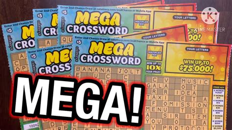 Mega Crossword Ca Scratchers Youtube