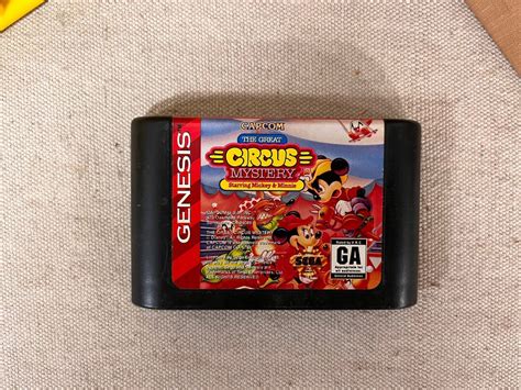 Vintage Sega Genesis The Great Circus Mystery Starring Mickey Etsy