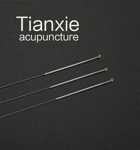 Alloy Wire Spring Handle Acupuncture Needles With Loop Plastic Bag