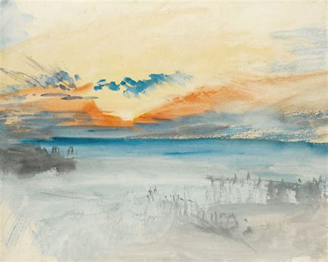 Sunset Over Water By Joseph Mallord William Turner Artvee