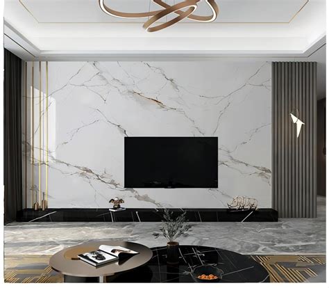 Uv Coated High Gloss Painting Pvc Marble Sheet Interior Decoration