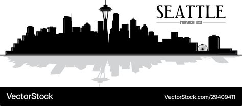 Seattle Skyline Silhouette Svg